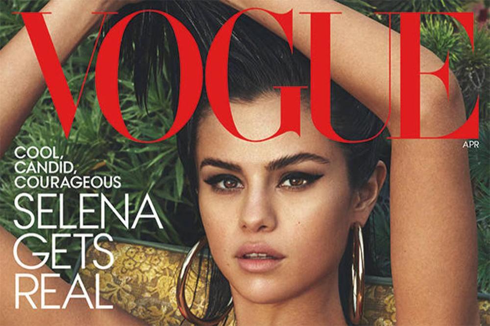 Selena Gomez on the cover of Vogue magazine