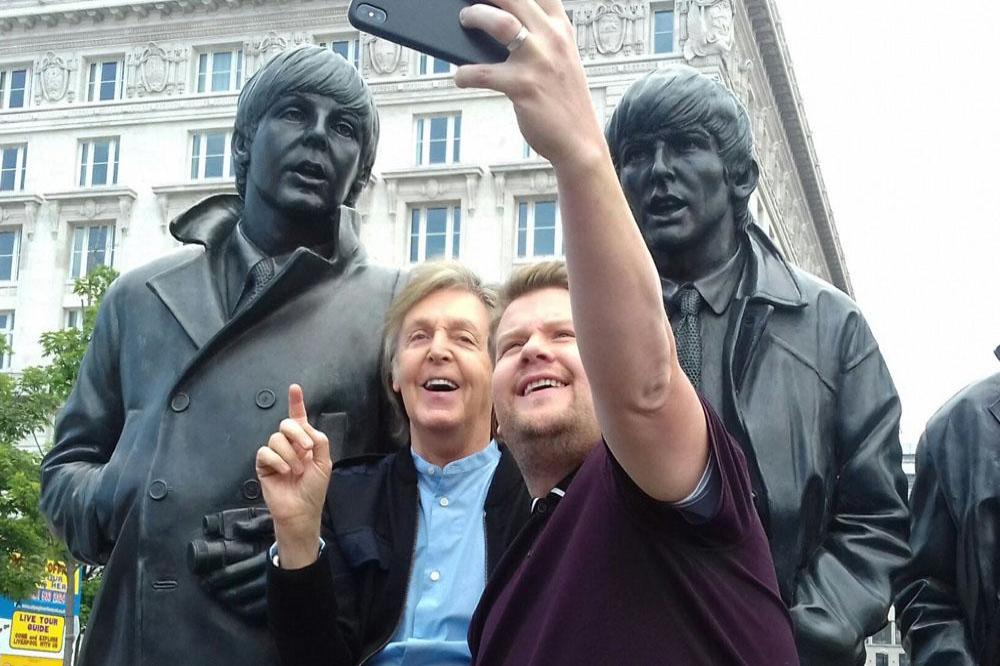 Sir Paul McCartney and James Corden (c) Twitter