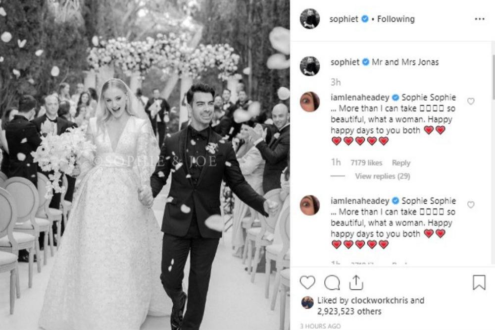 Sophie Turner and Joe Jonas on their wedding day