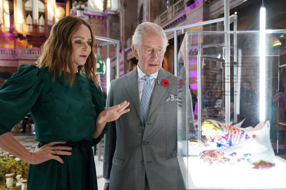 Stella McCartney and Prince Charles at COP26 exhibit