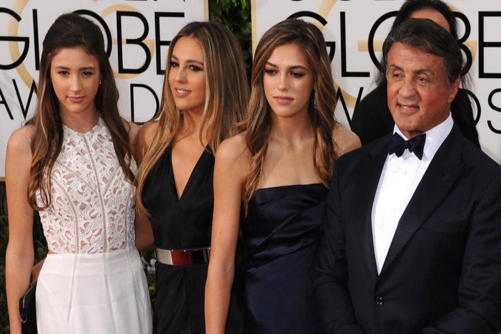 Sylvester Stallone and his daughters