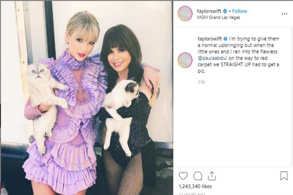 Taylor Swift and Paula Abdul (c) Instagram