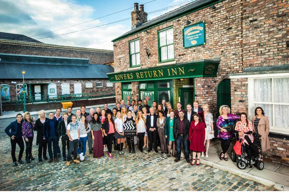 The cast of the live 'Coronation Street' episode