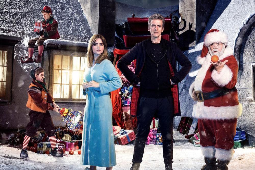 The Doctor with Santa and Clara