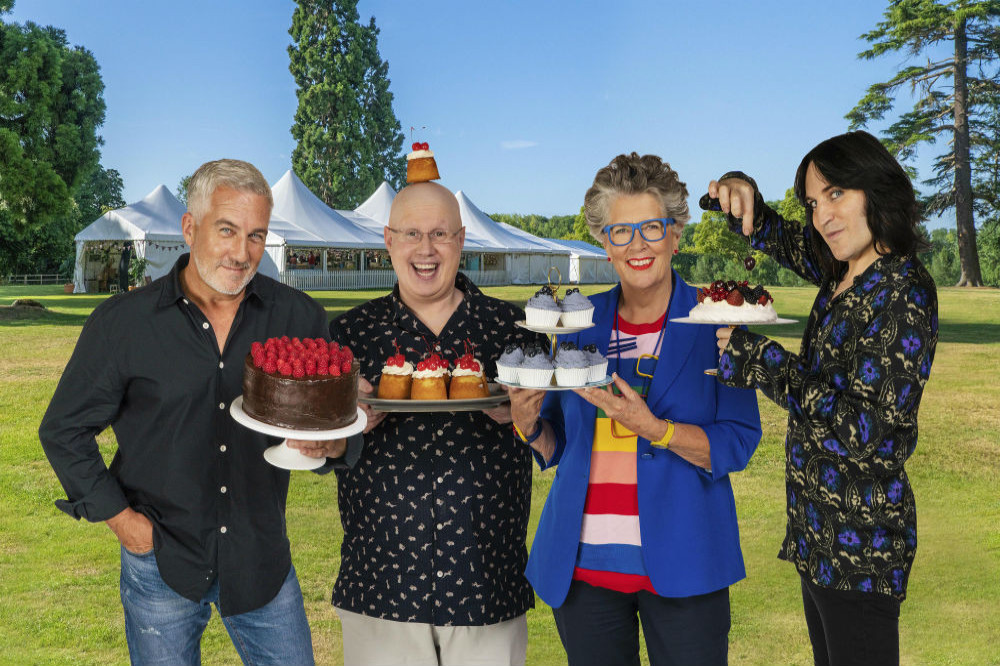 The hosts and judges of The Great British Bake Off