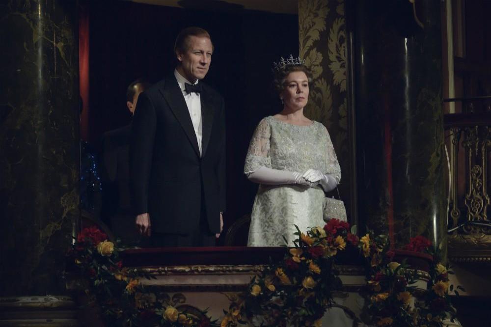 Tobias Menzies and Olivia Colman in The Crown