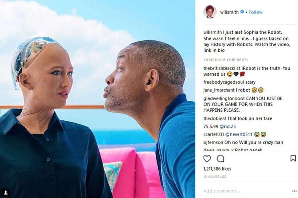 Will Smith dates robot (c) Instagram