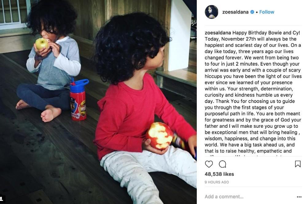 Zoe Saldana's Instagram (c) post