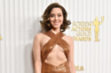 Aubrey Plaza wore the revealing gown at the SAG Awards