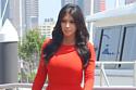 Kim Kardashian flaunts her figure in bodycon pieces