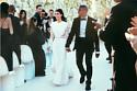Kim Kardashian and Kanye West on their wedding day