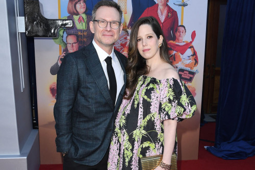 Christian Slater's wife showed off her growing bump on the red carpet