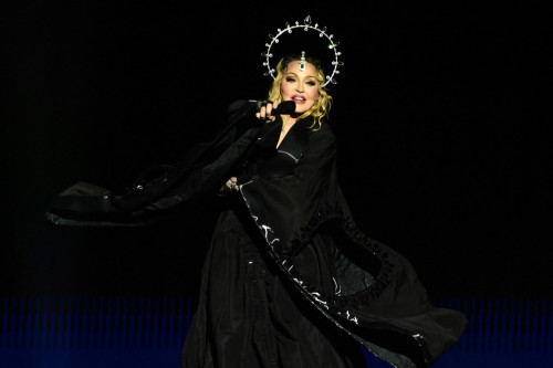 Madonna on stage in Brazil