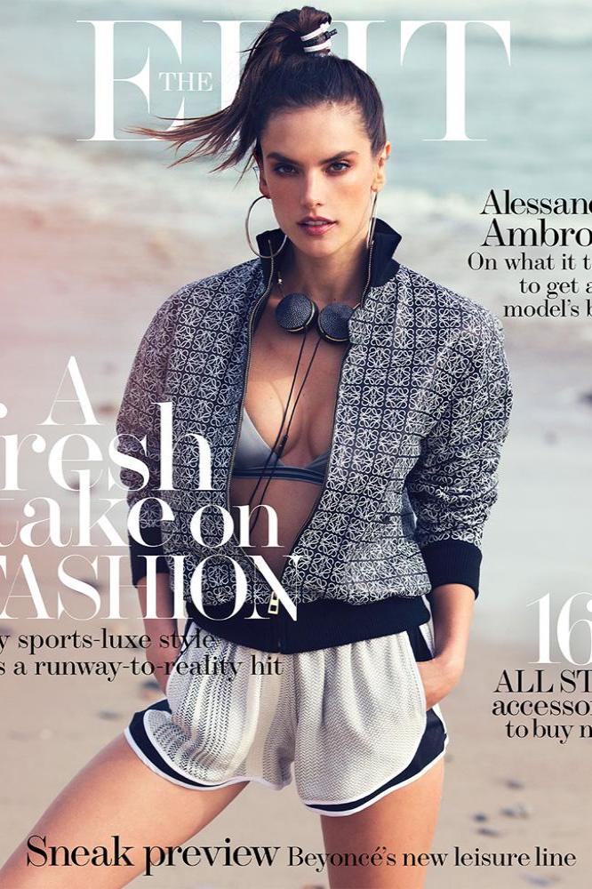 Alessandra Ambrosio on the cover of The Edit