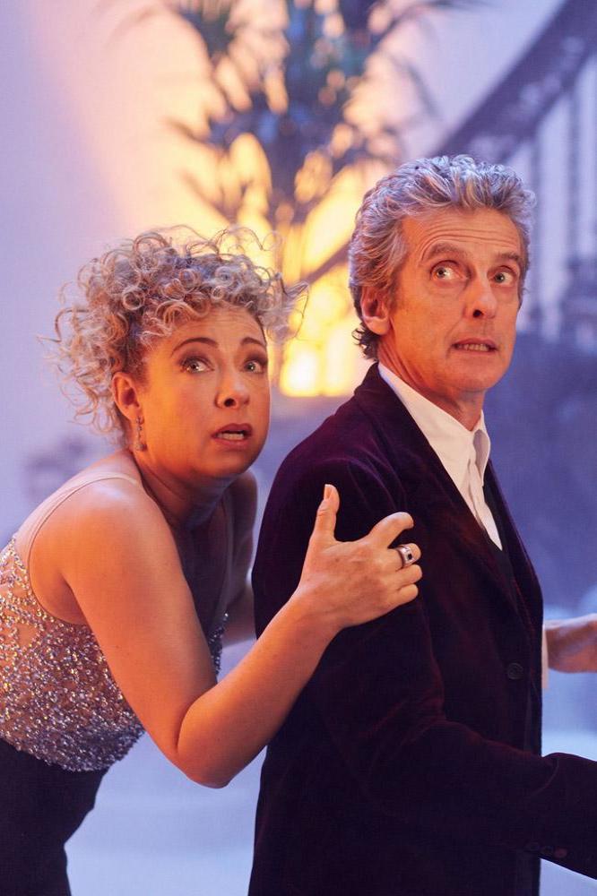 Alex Kingston and Peter Capaldi in the Doctor Who Christmas special