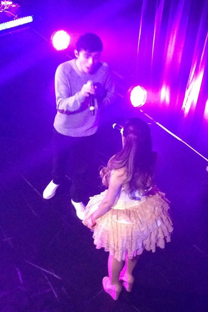 Ariana Grande and Nathan Sykes on stage