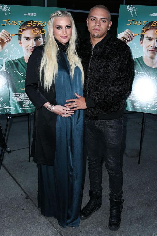 Ashlee Simpson Ross and Evan Ross at the LA premiere of 'Just Before I Go'