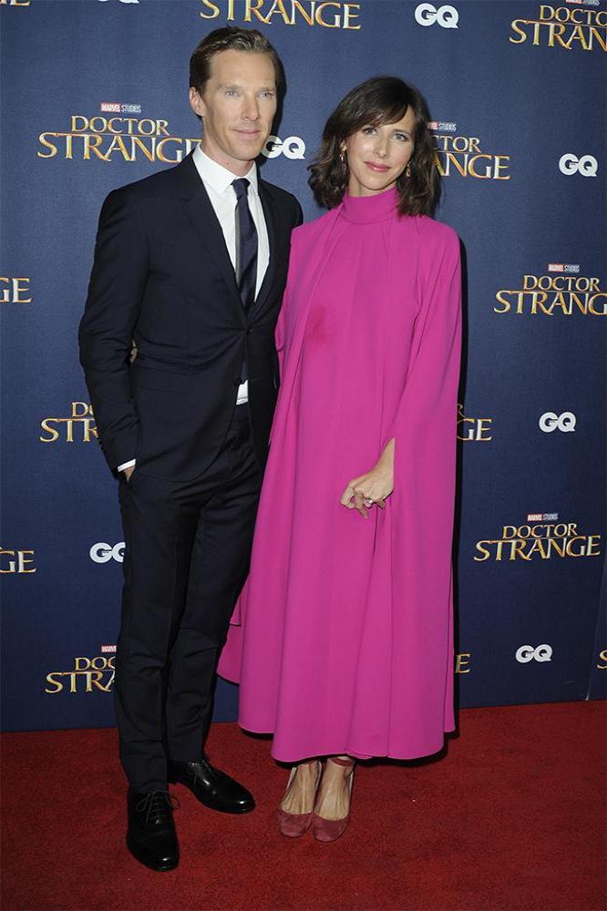 Benedict Cumberbatch and Sophie Hunter at Doctor Strange premiere