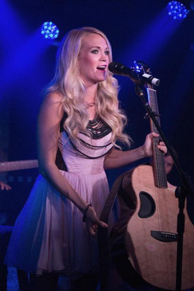Carrie Underwood on stage in London