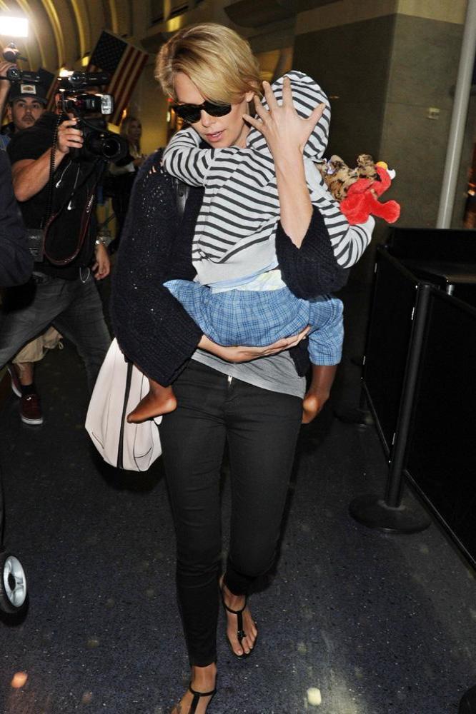 Charlize Theron with son Jackson