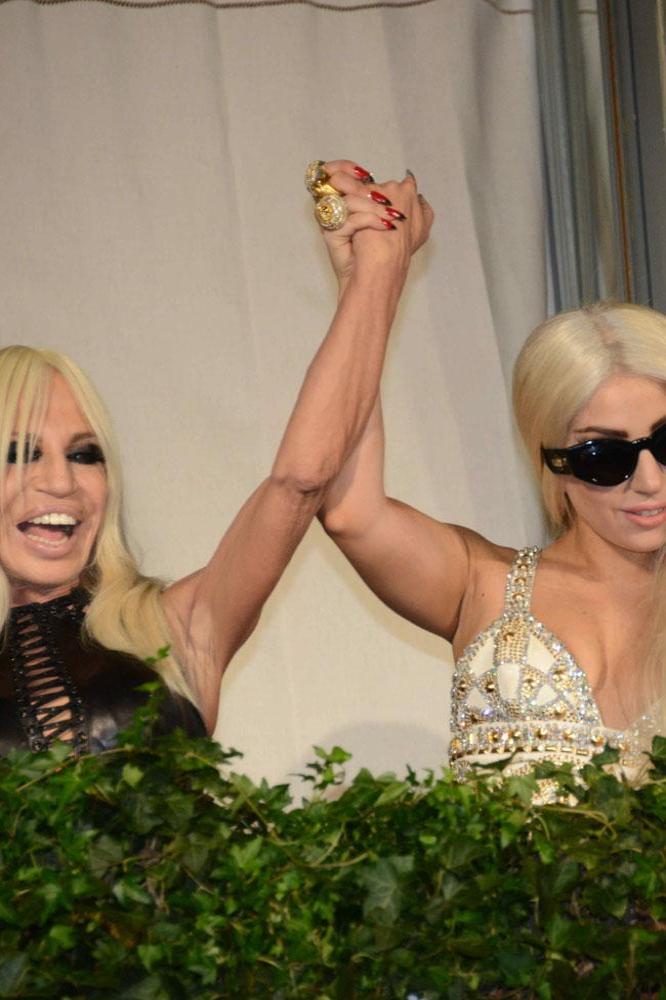 Lady Gaga and Donatella Versace