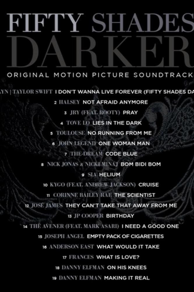 Fifty Shades Darker soundtrack tracklist 