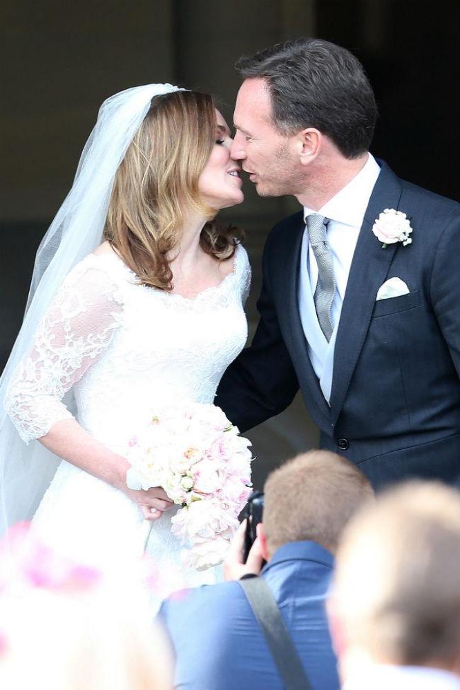 Geri Halliwell and Christian Horner at their wedding