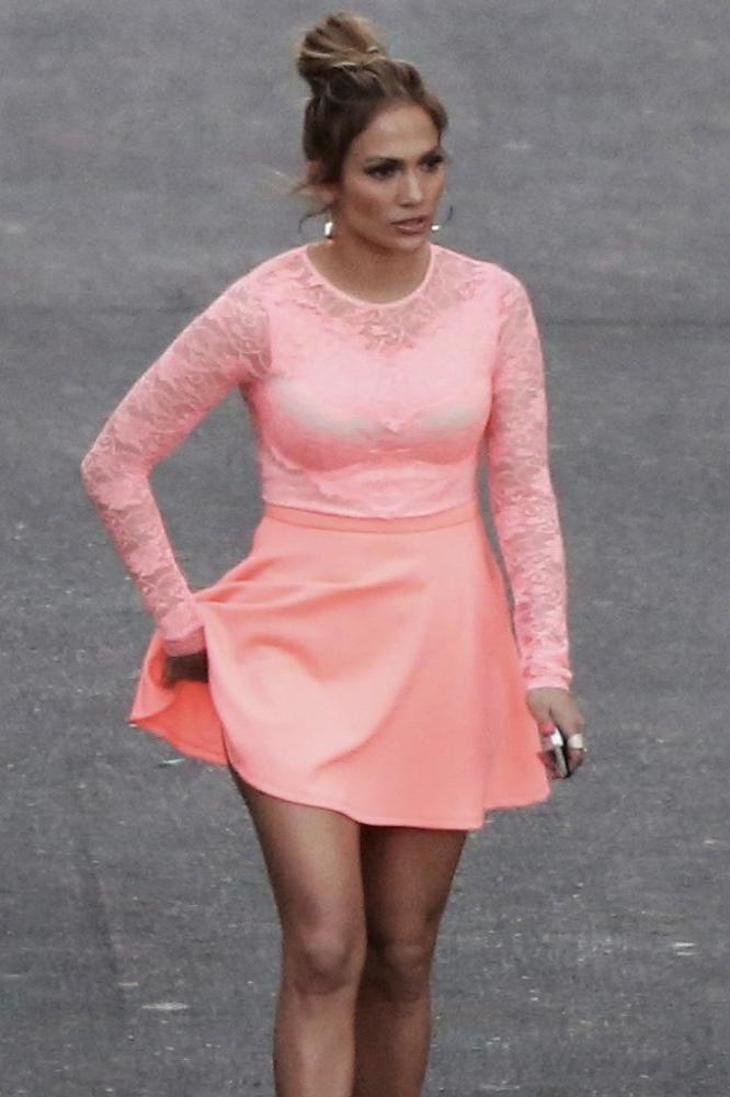 Jennifer Lopez shines in a bright ASOS dress