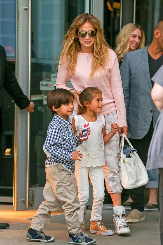 Jennifer Lopez with twins Max and Emme