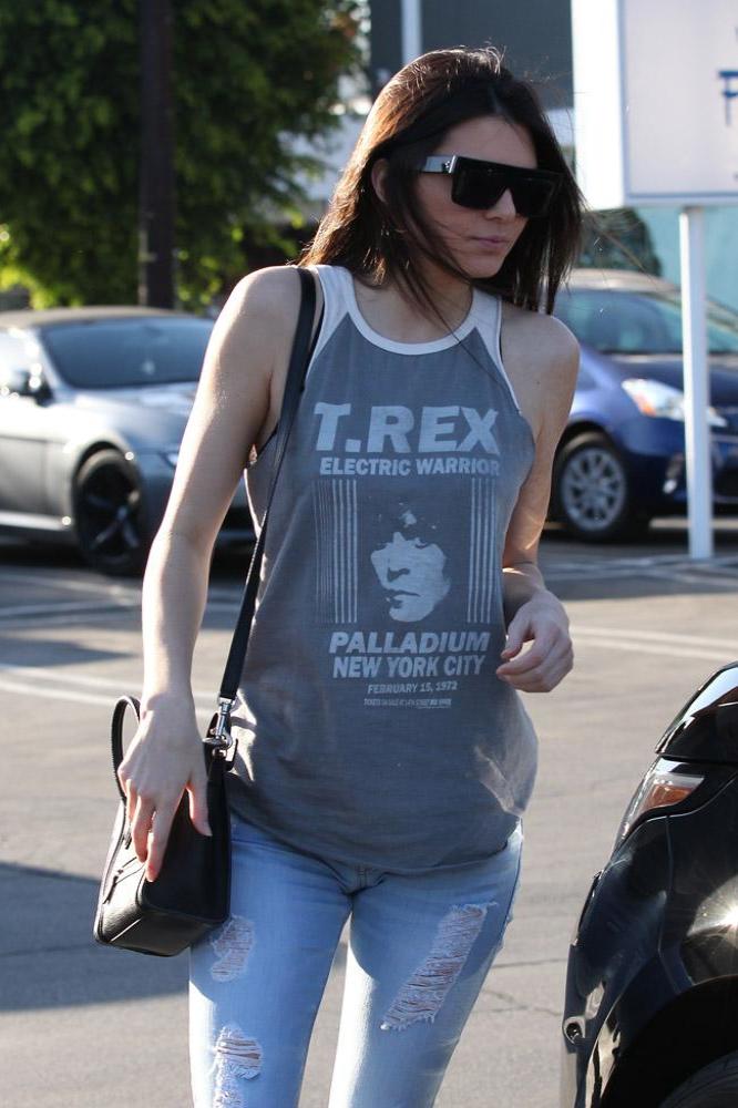 Kendall Jenner keeps it casual during the day