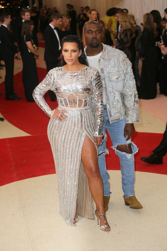 Kim Kardashian and Kanye West at the Met Gala 2016