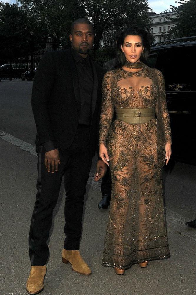 Kanye West and wife Kim 