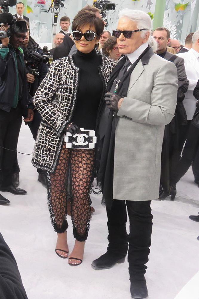 Kris Jenner with Karl Lagerfeld