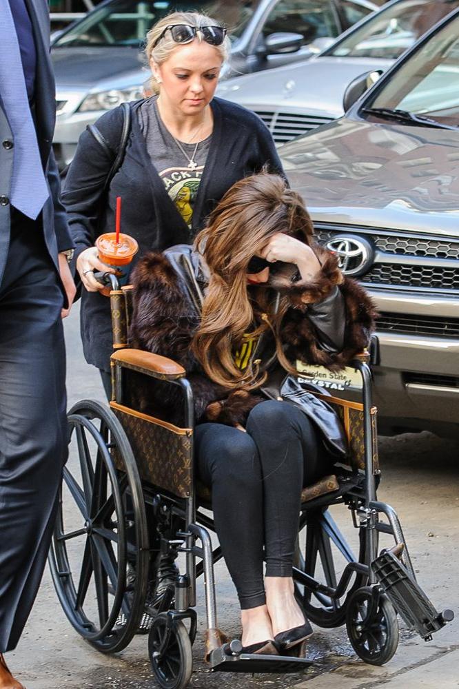 Lady Gaga in her wheelchair