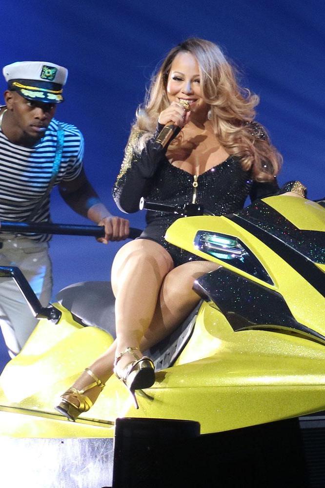 Mariah Carey on stage at her Las Vegas residency