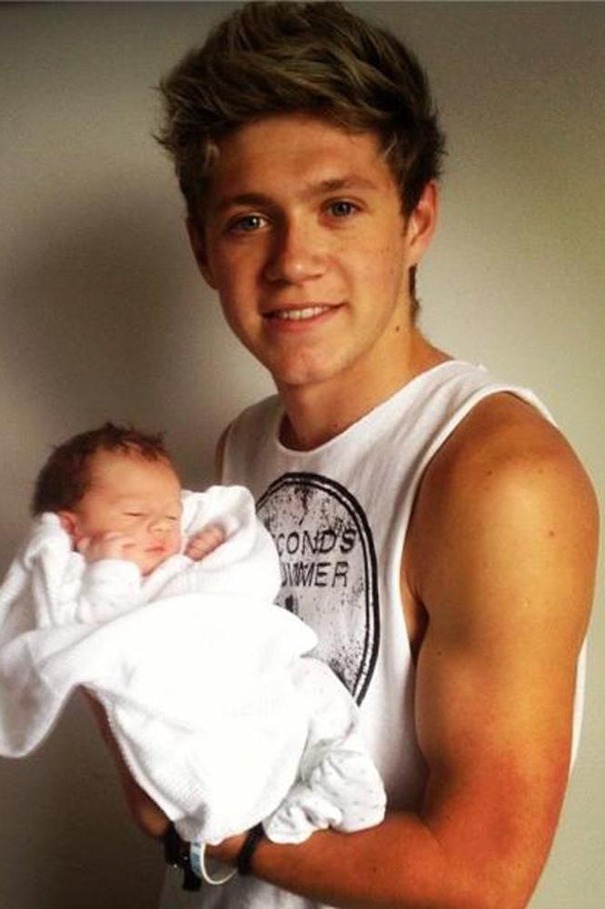 Niall Horan with baby Theo
