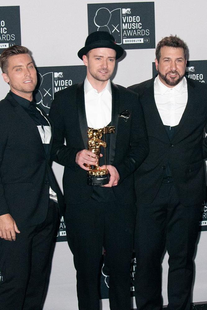 Justin Timberlake with his 'NSYNC bandmates