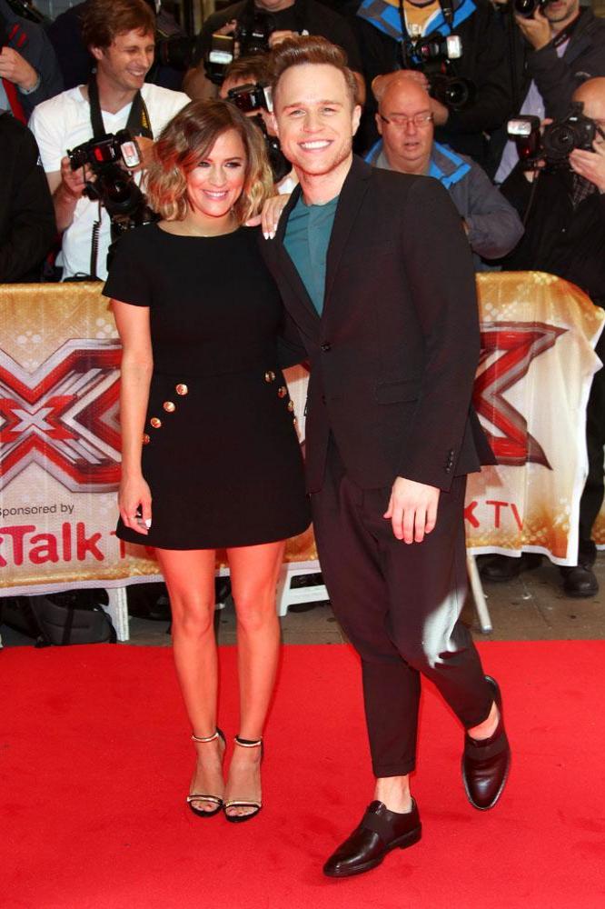Olly Murs and Caroline Flack at the X Factor launch