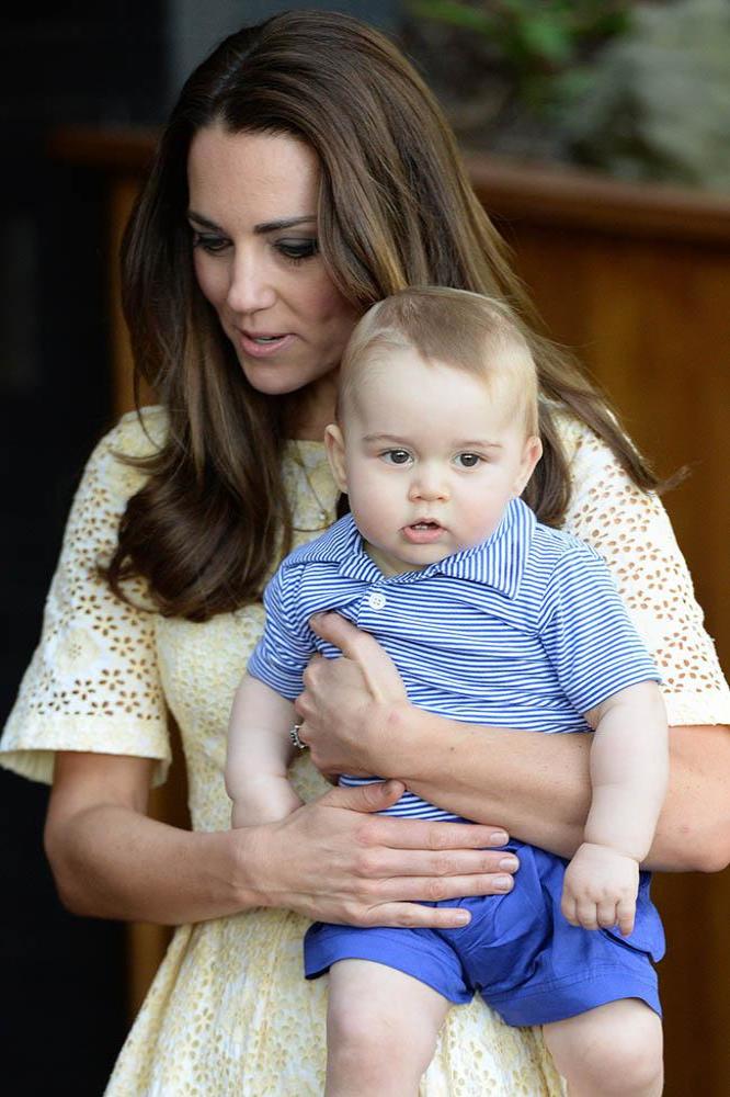 Prince George and his mother, the Duchess of Cambridge
