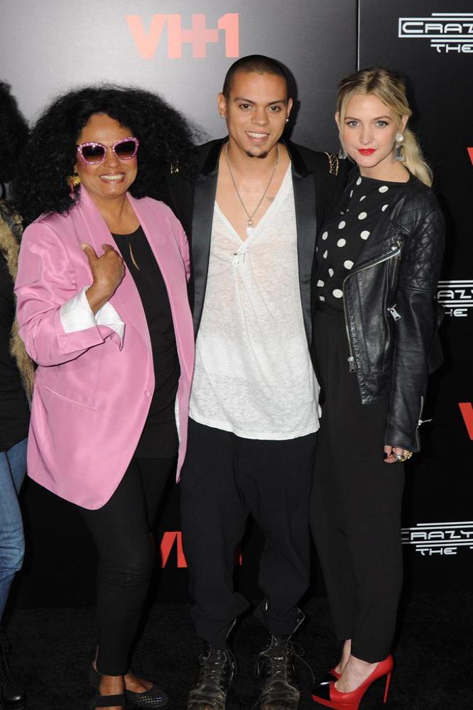 Diana Ross, Evan Ross and Ashlee Simpson