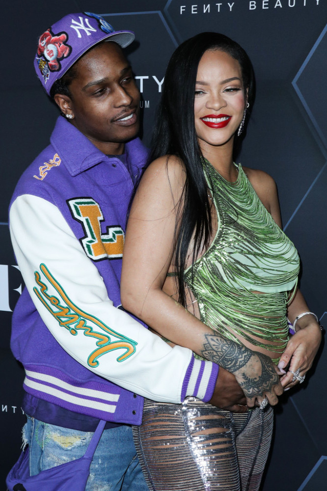Rihanna with partner, ASAP Rocky, at the Fenty Skin and Fenty Beauty celebration / Photo credit: Sipa US / Alamy