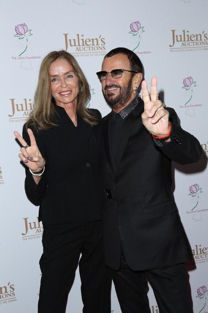 Ringo Starr with his wife Barbara Bach
