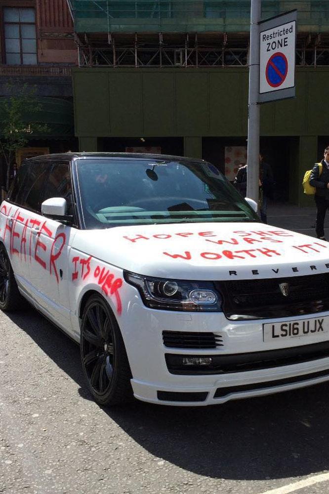 Scorned lover vandalises car