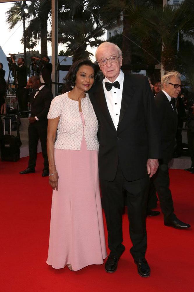 Sir Michael Caine with his wife Shakira