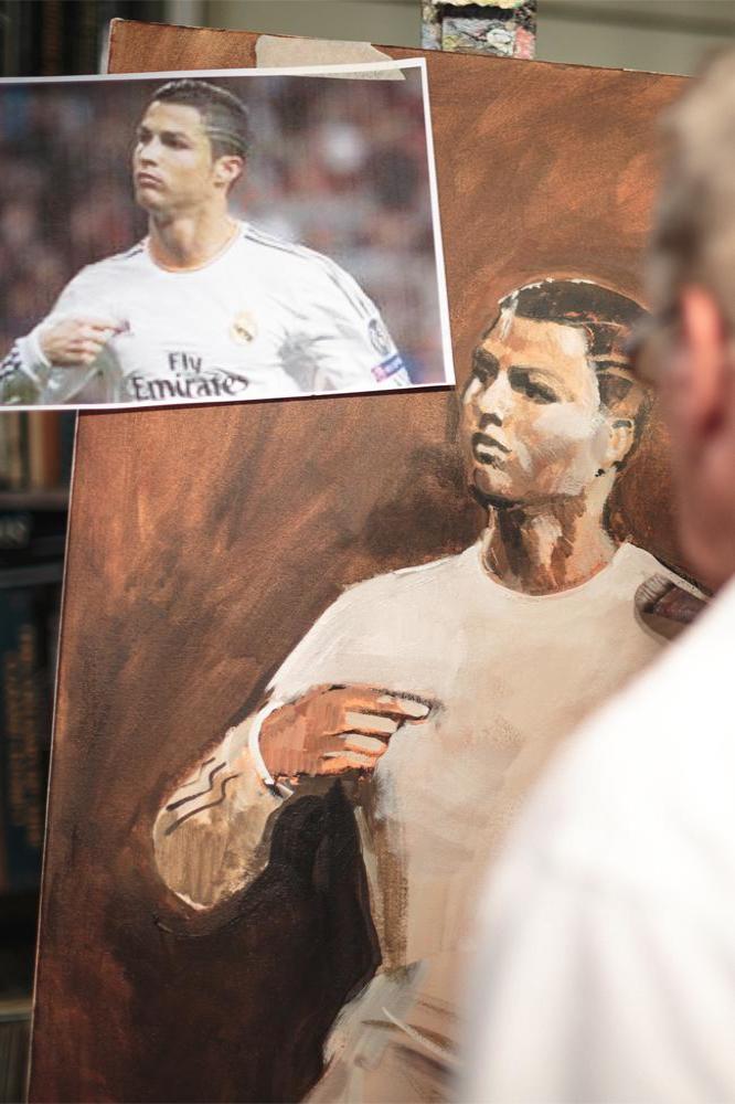 Sky Sports 5 commissions paintings of footballers