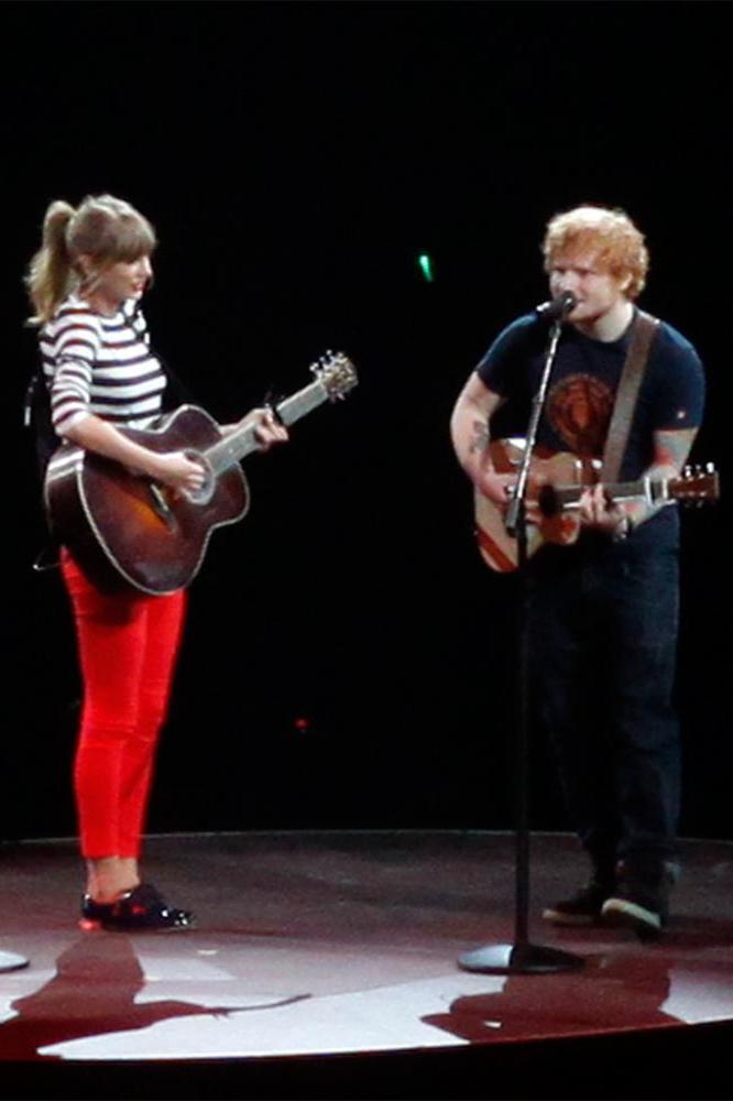 Taylor Swift and Ed Sheeran on stage