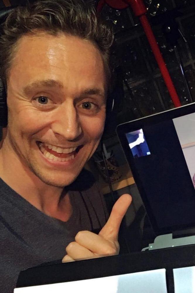 Tom Hiddleston working with Nick Park