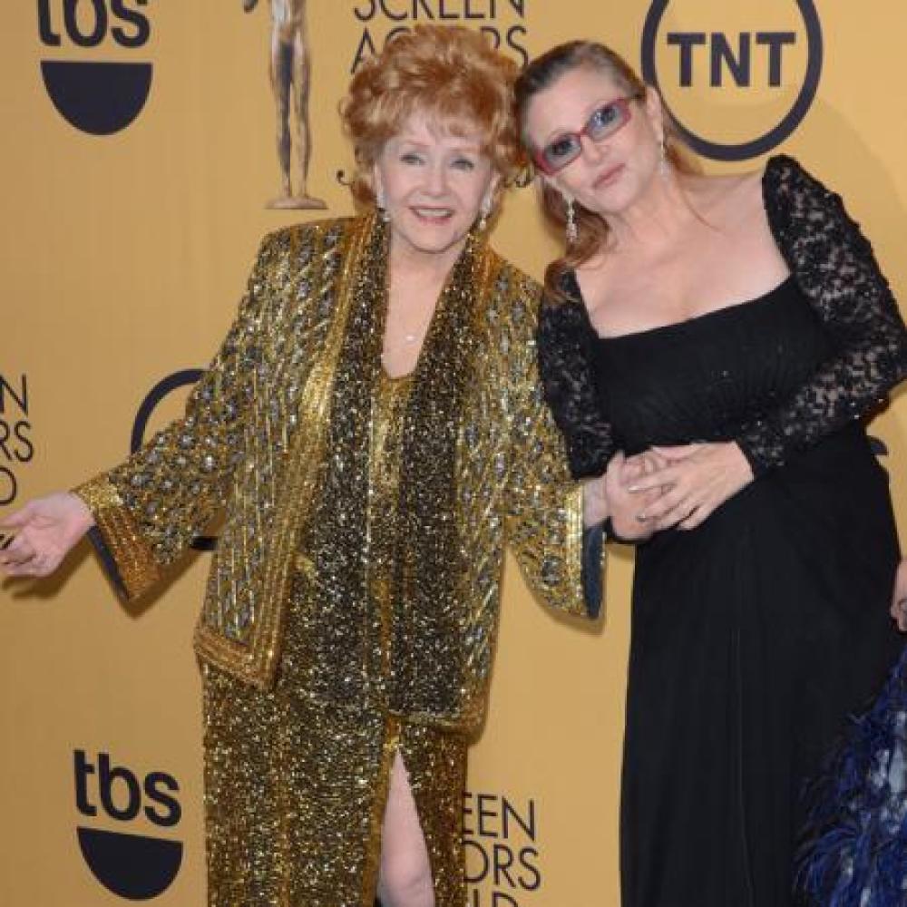 Debbie Reynolds and Carrie Fisher at the Screen Actors Guild awards