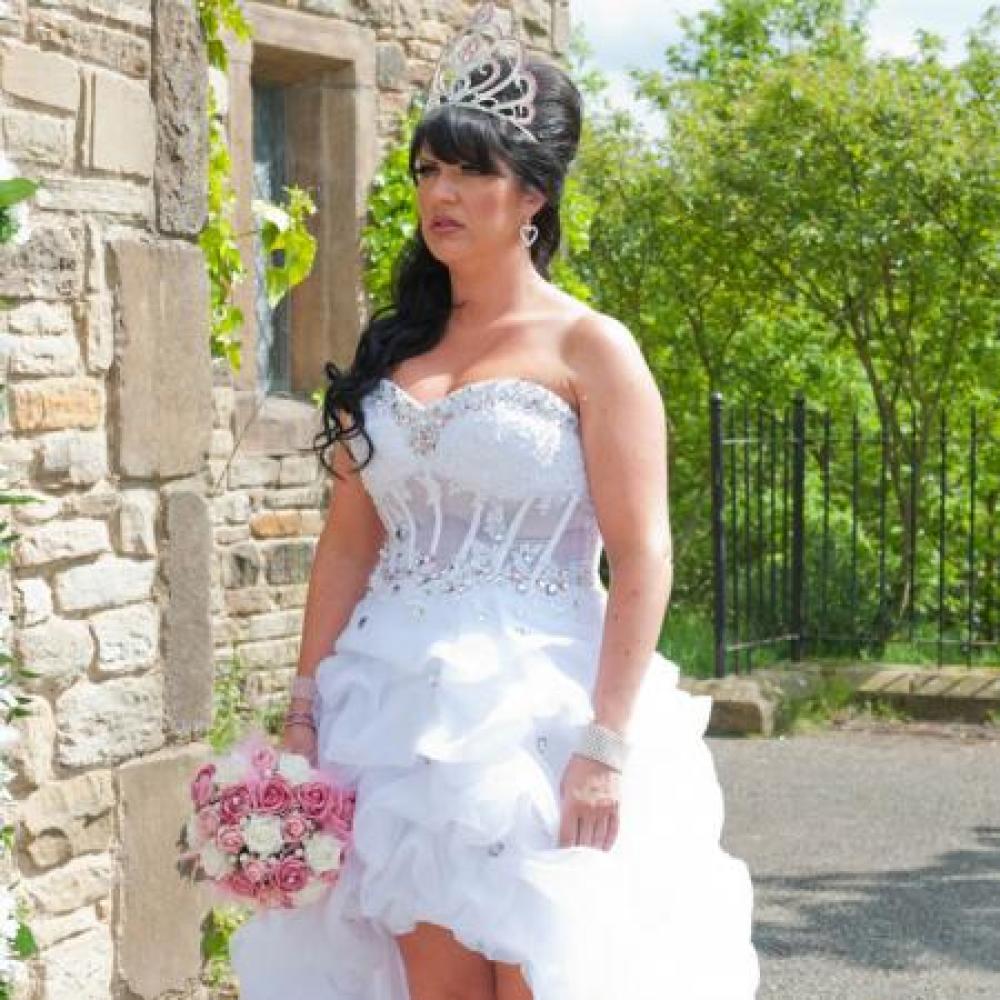 Emmerdale's Kerry Wyatt in her wedding dress