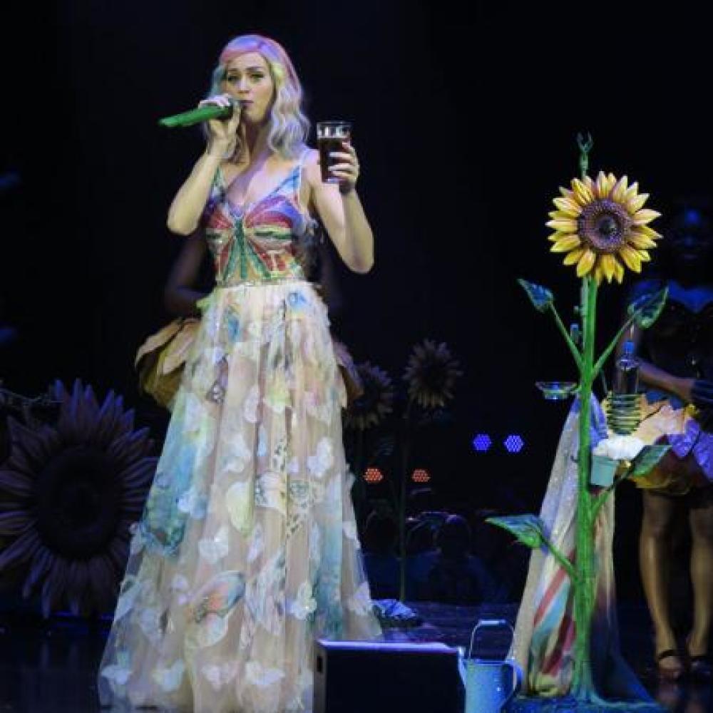 Katy Perry on stage at The O2